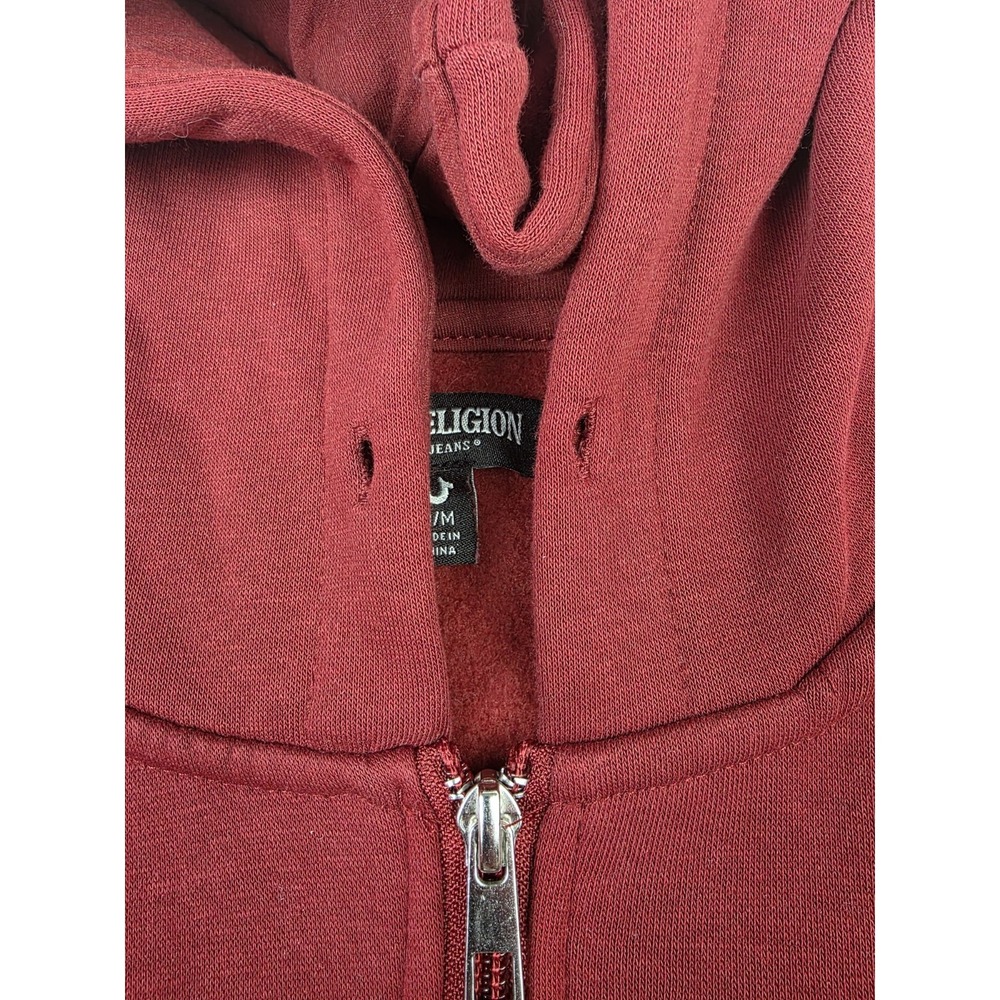 True Religion College Full Zip Hoodie Sweater Rope Design Size M Crafted W Pride - Picture 6 of 11